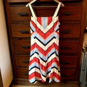 NWT 8P Anthropologie Maeve Sara Chevron Mini Dress